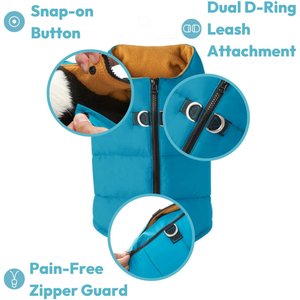 Gooby Padded Solid Color Dog Vest, Purple, Small