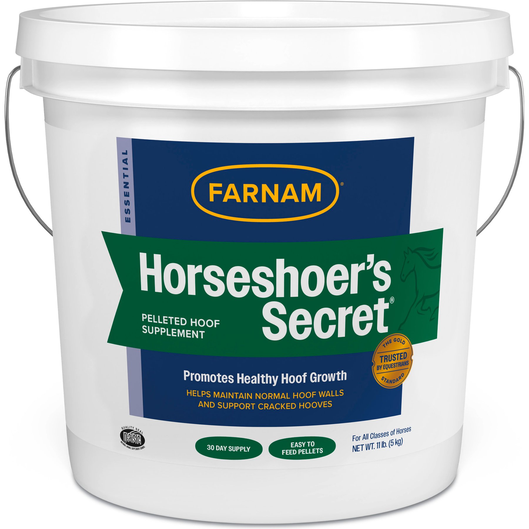 Farnam Horseshoer's Secret Pelleted Hoof Supplement, 11-lb bucket, 30 Day Supply