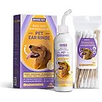 HICC PET Antibacterial Cat & Dog Ear Rinse with Cotton Swabs, 4-fl oz bottle