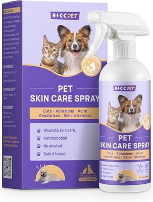 HICC PET Skin Care Relief Cat Dog Spray, 16-fl oz bottle