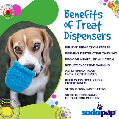 Show full view: SodaPup Honey Pot PUP-X Treat Dispenser Dog Toy, Blue, X-Large slide 4 of 8