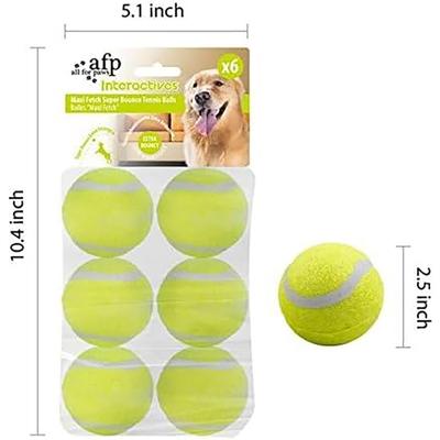 Show full view: allforpaws Interactives Maxi Ball Launcher Super Bounce Tennis Ball Dog Toy, Green, 6 count slide 3 of 9