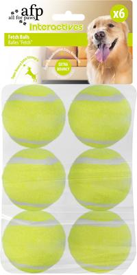 Show full view: allforpaws Interactives Mini Ball Launcher Super Bounce Tennis Ball Dog Toy, Green, 6 count slide 10 of 11