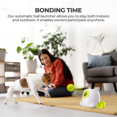 Show full view: allforpaws Interactives Mini Ball Launcher Dog Toy, White slide 8 of 10