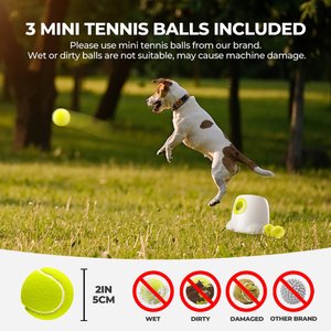 allforpaws Interactives Mini Ball Launcher Dog Toy, White