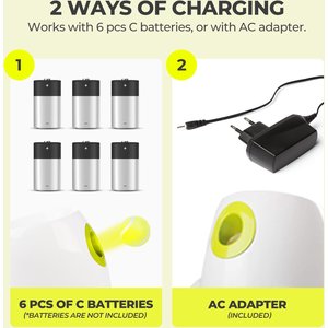 allforpaws Interactives Mini Ball Launcher Dog Toy, White