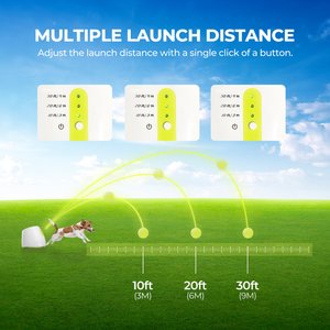 allforpaws Interactives Mini Ball Launcher Dog Toy, White