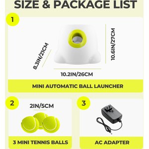 allforpaws Interactives Mini Ball Launcher Dog Toy, White