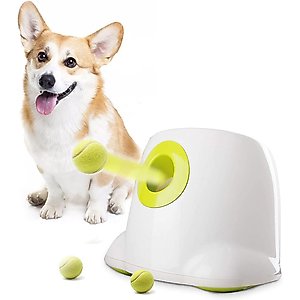 allforpaws Interactives Mini Ball Launcher Dog Toy, White