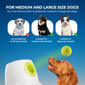 allforpaws Interactives Maxi Ball Launcher Dog Toy, White