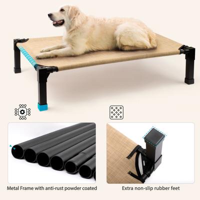 Show full view: Heeyoo Elevated Cooling Dog Bed, Beige, Large slide 5 of 10