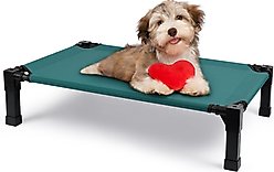 Heeyoo Elevated Cooling Dog Bed, Green, Medium