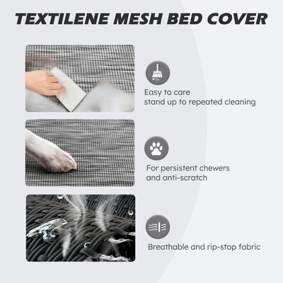 Show full view: Heeyoo Elevated Cooling Dog Bed, Black Silver, Large slide 5 of 11