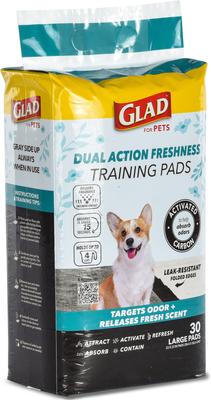 Show full view: Glad for Pets Activated Carbon Dog Training Pads, 23 x 23-in, 30 count slide 3 of 5