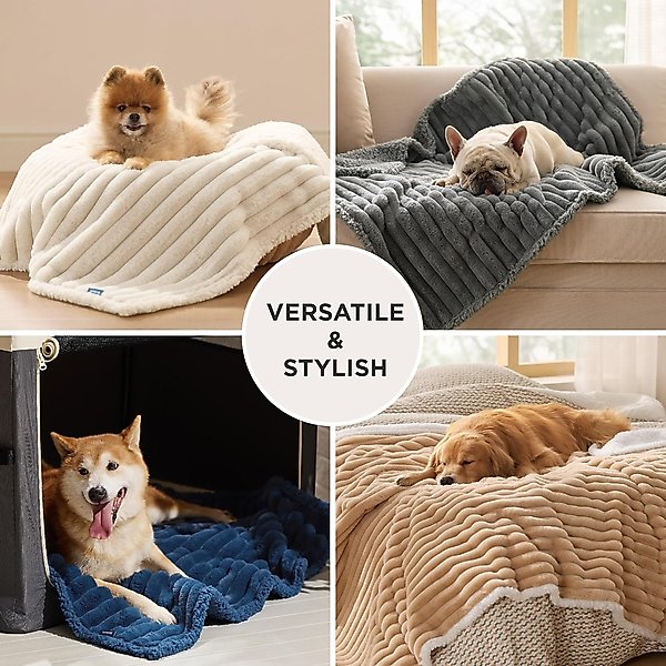 Show full view: Bedsure Waterproof Dog & Cat Blanket, Cream, X-Large slide 4 of 10