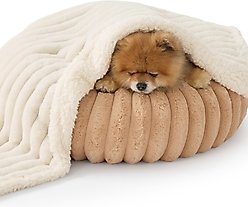 Bedsure ComfyFleece Waterproof Dog & Cat Blanket, Cream, Small slide 2 of 8