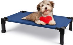 Heeyoo Elevated Cooling Dog Bed, Navy, Medium