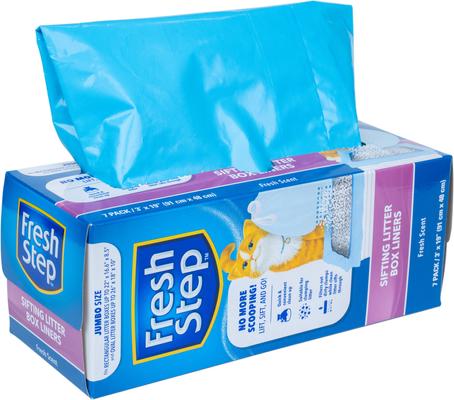 Show full view: Fresh Step Products Drawstring Litter Box Cat Liners, 36 x 19-in, scented slide 3 of 4