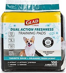 Glad for Pets Activated Carbon Dog Training Pads, 23 x 23-in, 100 count