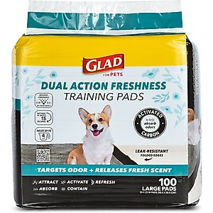 Glad for Pets Activated Carbon Dog Training Pads, 23 x 23-in, 100 count