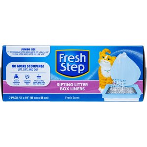 Fresh Step Products Drawstring Litter Box Cat Liners, 36 x 19-in, scented