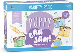 Weruva Puppy Can Jam Variety Pack Gluten-Free Chicken Chunks in Gravy Canned Wet Dog Food, 6-oz can, case of 9