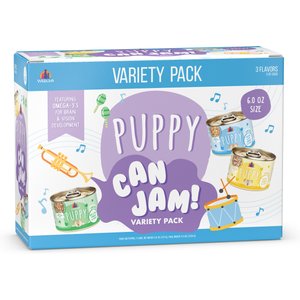 Weruva Puppy Can Jam Variety Pack Gluten-Free Chicken Chunks in Gravy Canned Wet Dog Food, 6-oz can, case of 9