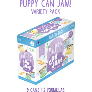 Weruva Puppy Can Jam Variety Pack Gluten-Free Chicken Chunks in Gravy Canned Wet Dog Food, 6-oz can, case of 9
