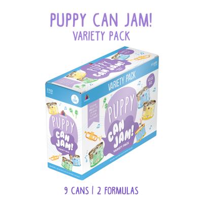 Show full view: Weruva Puppy Can Jam Variety Pack Gluten-Free Chicken Chunks in Gravy Canned Wet Dog Food, 6-oz can, case of 9 slide 3 of 10
