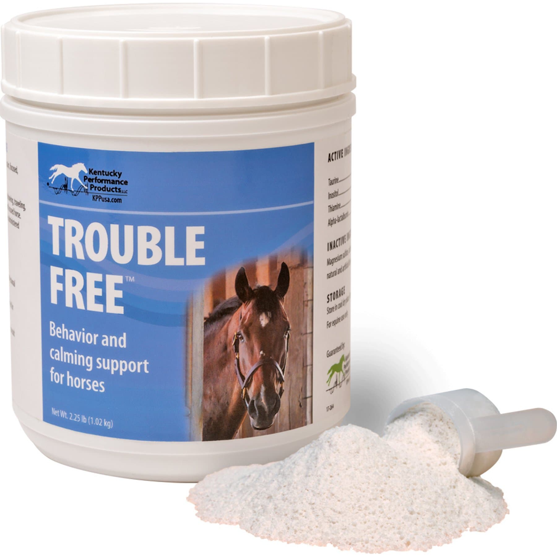 Kentucky Performance Products Trouble Free Calming Powder Horse Supplement, 2.25-lbs
