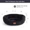Show in main carousel: Bedsure Round Bolster Anti-Slip Puppy & Kitten Bed with Washable Pillow Cushion, Black, Medium slide 7 of 10