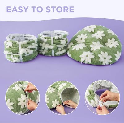 Show full view: Lesure 2-in-1 Cat Tunnel Bed, Green, Large slide 4 of 8