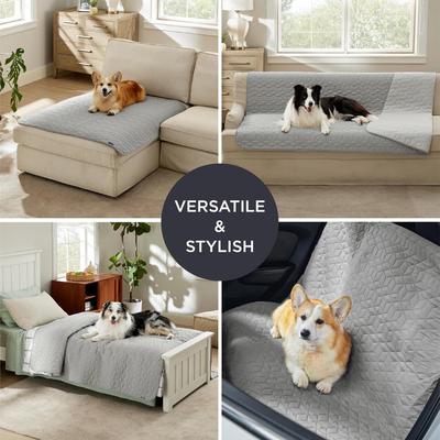 Show full view: Bedsure Waterproof Couch Cover Dog & Cat Blanket, Titanium Grey, Medium slide 5 of 9