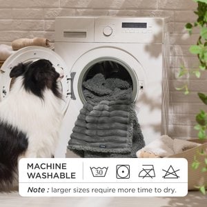 Bedsure ComfyFleece Waterproof Dog & Cat Blanket, Warm Grey, Small