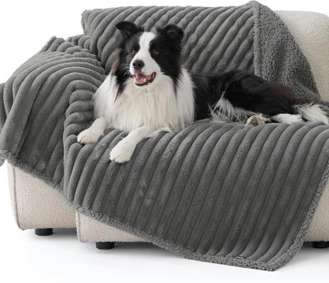 Show full view: Bedsure Waterproof Dog & Cat Blanket, Warm Grey, X-Large slide 7 of 9