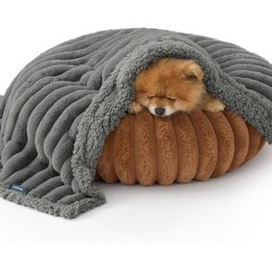 Bedsure ComfyFleece Waterproof Dog & Cat Blanket, Warm Grey, Small