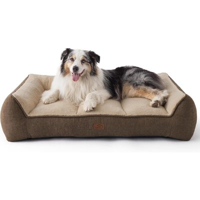 Bedsure Bedsure SupportMax Orthopedic Waterproof Removable Cover Dog Sofa Bed, Brown, X-Large