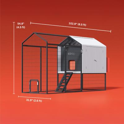Show full view: The Smart Coop Steel Run Chicken Coop, 4 to 6 Chicken Capacity slide 5 of 10