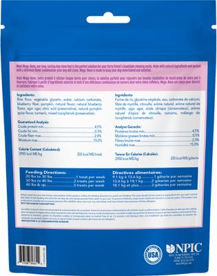 Show full view: N-Bone Mega-Bone Long-Lasting Chicken Free Blueberry Pumpkin Muffin Flavor Adult Dental Dog Chew, 16.8-oz bag, 6 count slide 3 of 11