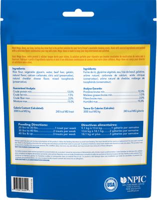 Show full view: N-Bone Mega-Bone Long-Lasting Rawhide-Free Cheese Burger Flavor Adult Dog Chew, 16.8-oz bag, 6 count slide 3 of 11