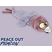 Show in main carousel: FuzzYard Peace Out Pigeon Squeaky Stuffing-Free Plush Dog Toy slide 7 of 9