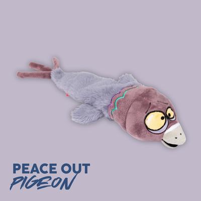 Show full view: FuzzYard Peace Out Pigeon Squeaky Stuffing-Free Plush Dog Toy slide 7 of 9