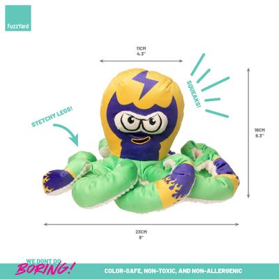 Show full view: FuzzYard Octo The Outrageous Squeaky Plush Dog Toy slide 4 of 5
