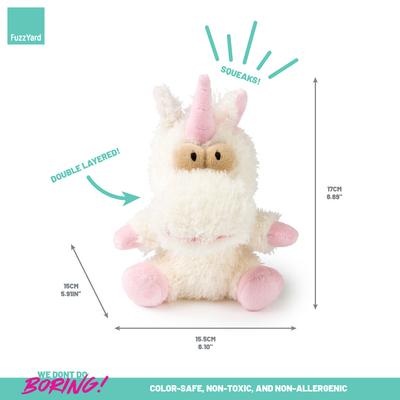 Show full view: FuzzYard Little Electra Unicorn Squeaky Plush Dog Toy, Small slide 5 of 6