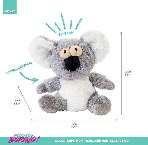 Show full view: FuzzYard Kana Koala Squeaky Plush Dog Toy, Large slide 4 of 5