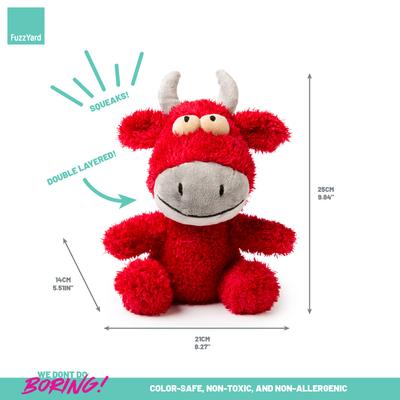 Show full view: FuzzYard Jordan Bull Squeaky Plush Dog Toy, Large slide 6 of 7