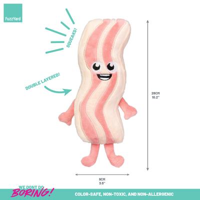 Show full view: FuzzYard Kevin Bacon-Strip Squeaky Plush Dog Toy slide 7 of 10