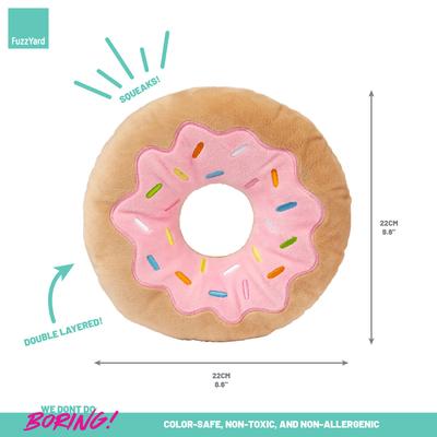Show full view: FuzzYard Giant Donut Squeaky Plush Dog Toy slide 4 of 5