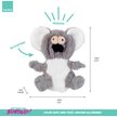 FuzzYard Flat Out Nasties Kana The Koala Squeaky Stuffing-Free Plush Dog Toy