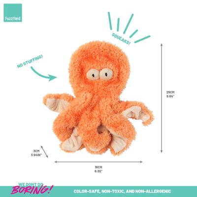 Show full view: FuzzYard Flat Out Nasties Sir Legs A Lot The Octopus Squeaky Stuffing-Free Plush Dog Toy slide 6 of 7
